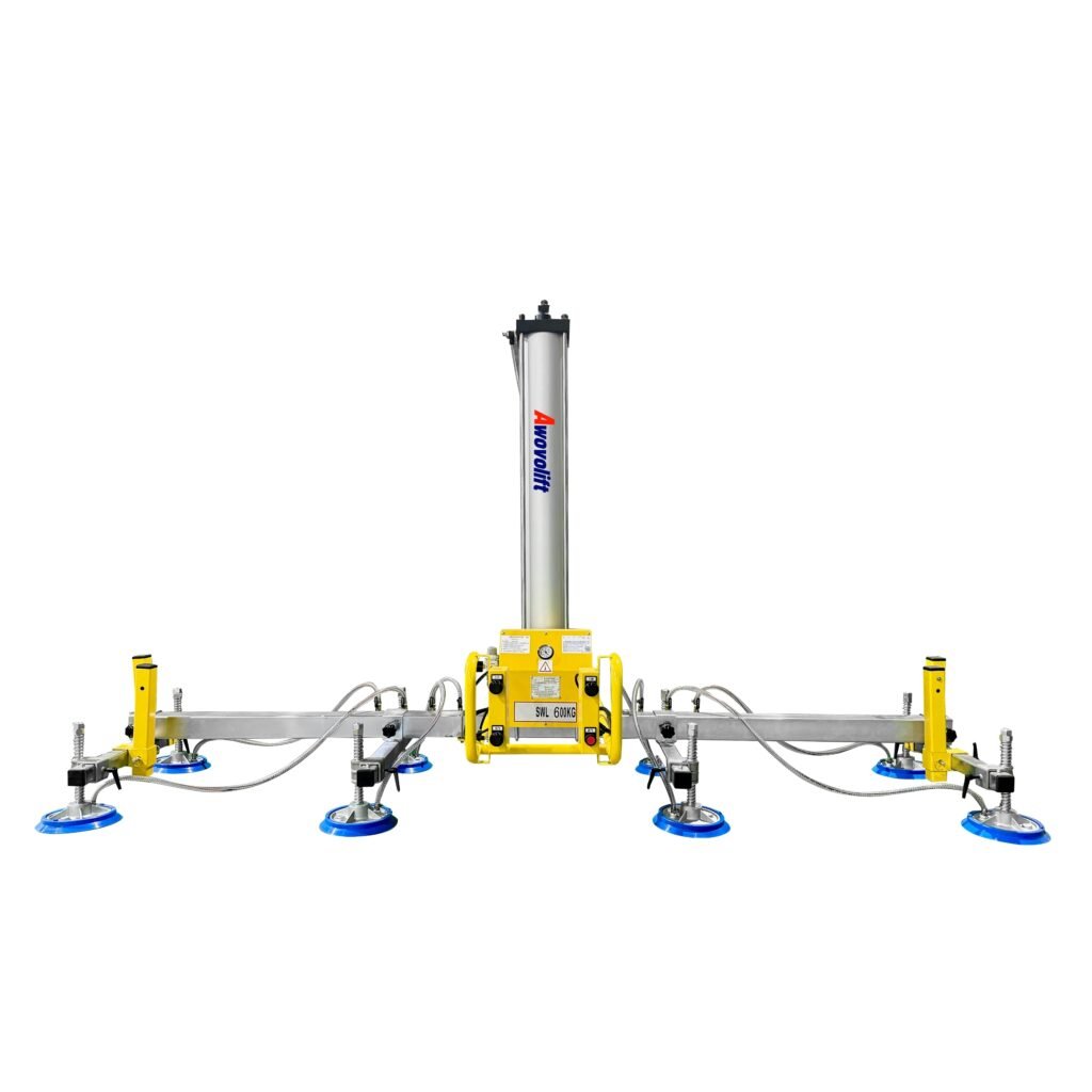Awovolift Laser Feeding CNC Metal Sheet Vacuum Lifter Suction Crane Plated for Sheet Metal Aluminium panel Pneumatic Elevator