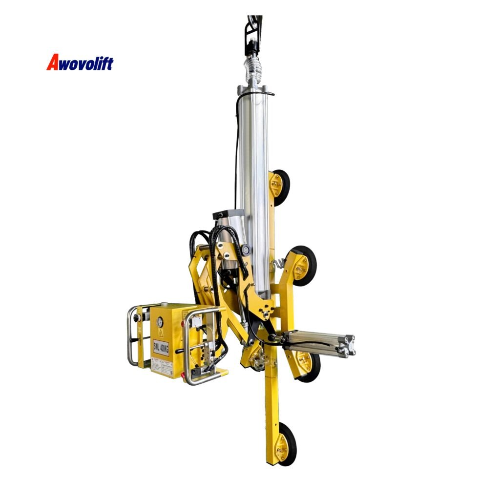 Pneumatic glass vacuum lifter with Flip and Rotate for glass process line
