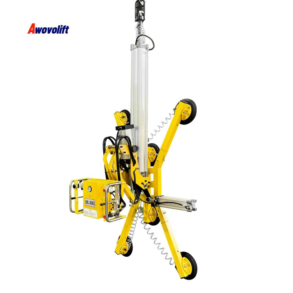 Pneumatic glass vacuum lifter with Flip and Rotate for glass process line