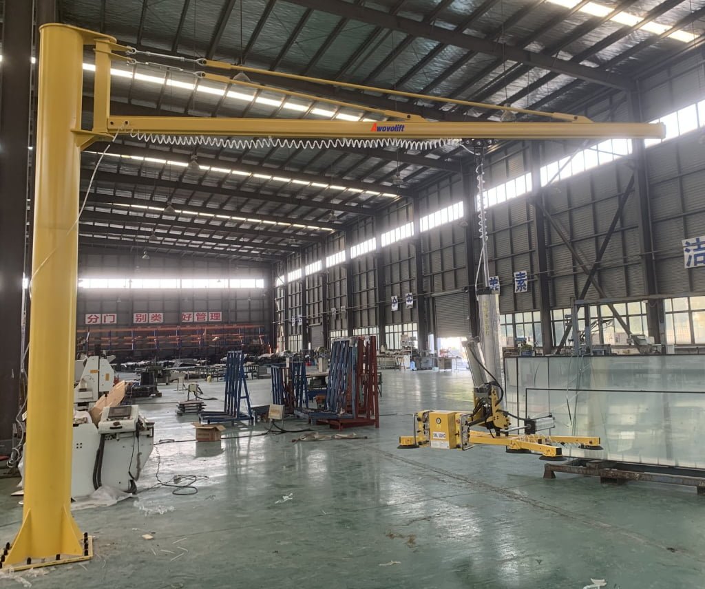 Awovolift Electric Pneumatic Glass Vacuum Suction Cup Lifter Flip Rotate Transport Glass Removal Suction Cups Line CE 350KG